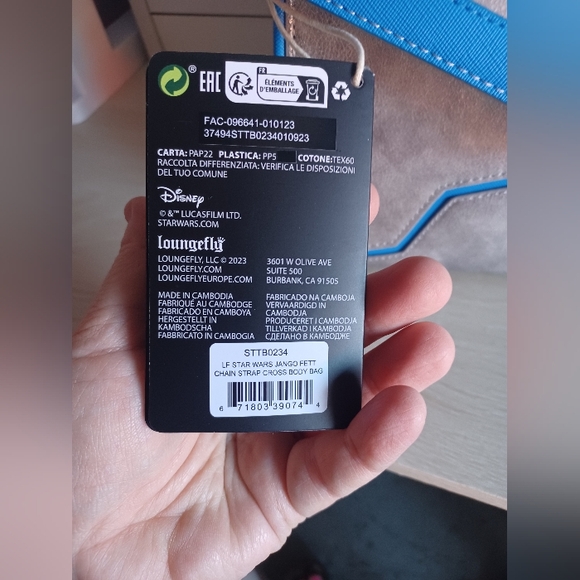 NWT Loungefly Jango Fett Chain Strap Crossbody Bag - Picture 7 of 7